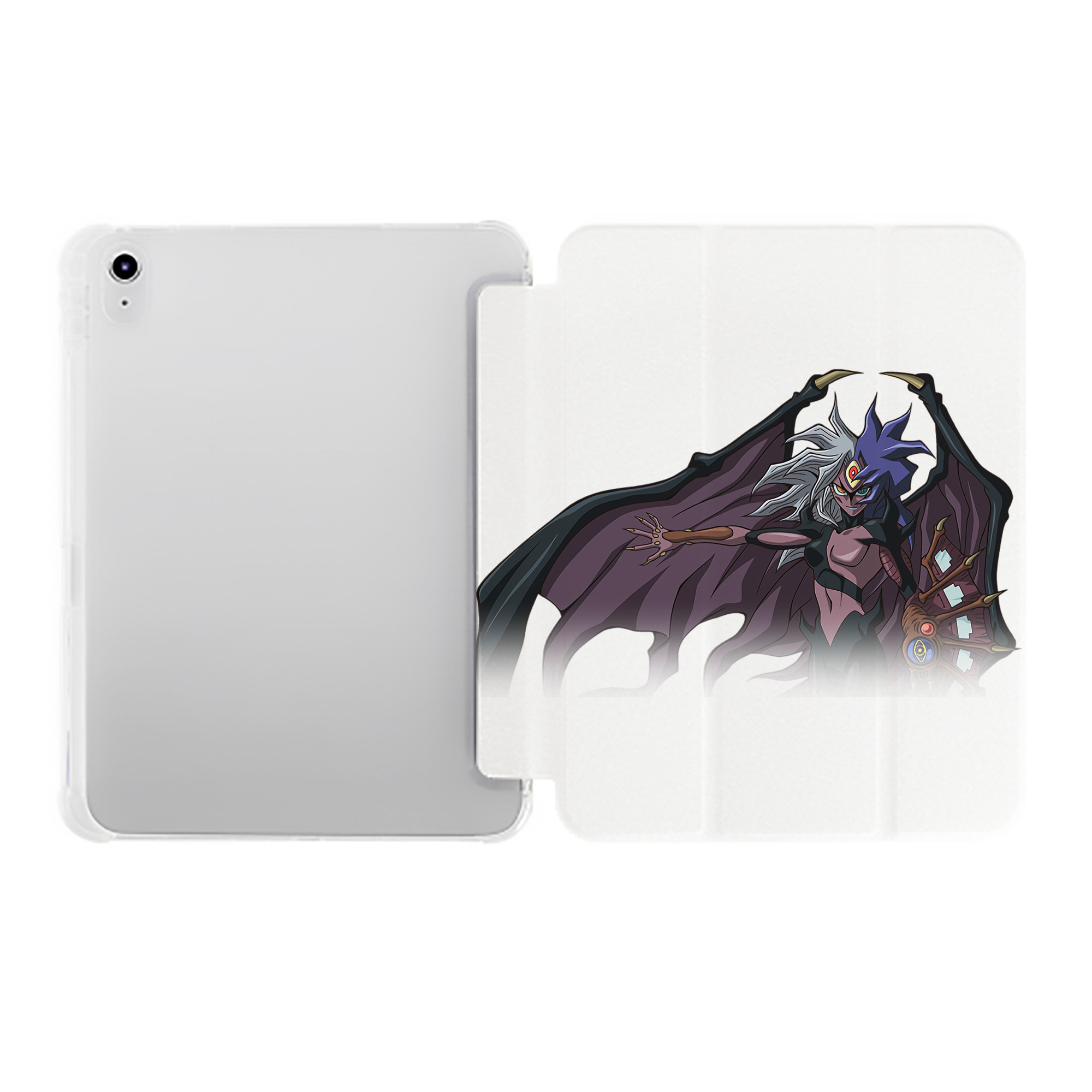 （画像用） 遊☆戯☆王 Yu-Gi-Oh! IPad ケース ペン収納付き 三つ折りスタンド PUレザー×シリコン 対応機種9.5/10.5/10.9インチ